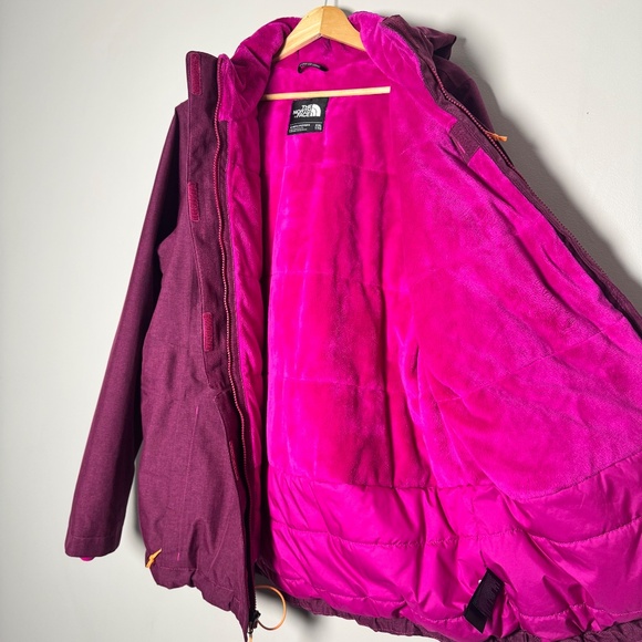 The North Face Women's Inlux Insulated Jacket w Hood in Dramatic Plum Sz XXL - Picture 8 of 14